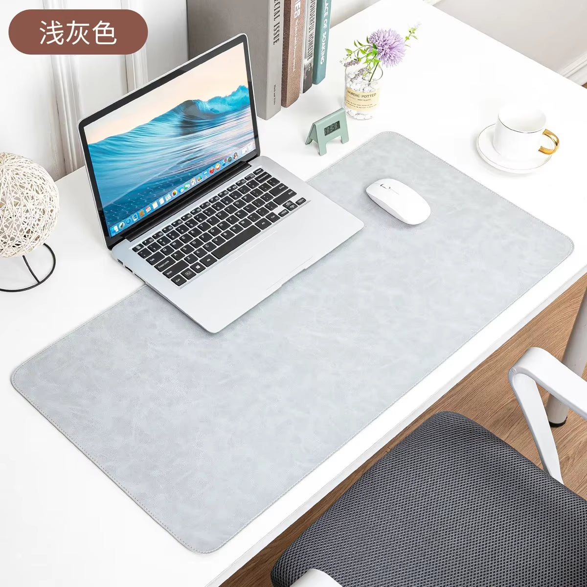 Desk Pad Waterproof PU Mouse Pad Desk Mat Protective Cover Large Mousepad Computer Laptop Non-Slip Easy to Clean Keyboard Mats