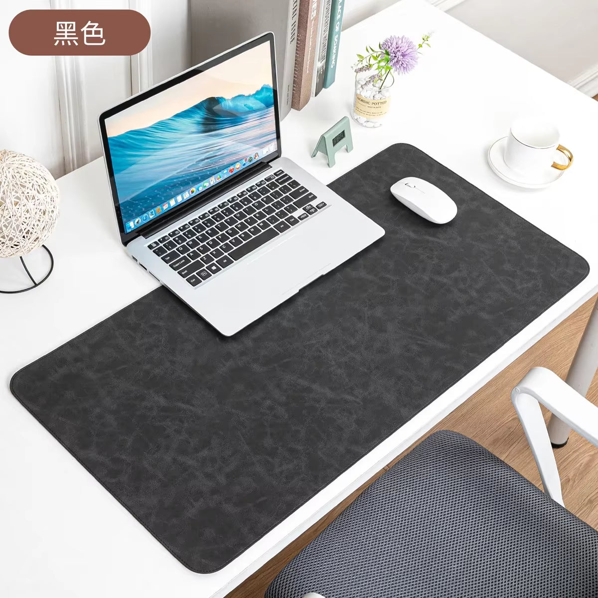 Desk Pad Waterproof PU Mouse Pad Desk Mat Protective Cover Large Mousepad Computer Laptop Non-Slip Easy to Clean Keyboard Mats