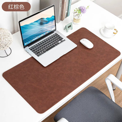 Desk Pad Waterproof PU Mouse Pad Desk Mat Protective Cover Large Mousepad Computer Laptop Non-Slip Easy to Clean Keyboard Mats